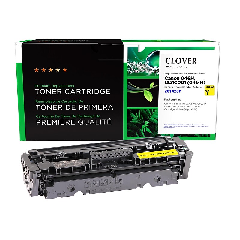 Clover Imaging Group Remanufactured Yellow High Yield Toner Cartridge Replacement for Canon 046H (1251C001) image 1