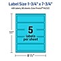 Avery Laser/Inkjet Multipurpose Rectangle Labels, 1.75" x 7.75", Bright Blue, 400/Box (94232)~#|#~0A7AA67B-010C-4104-98F557E870EF8C45_sc7