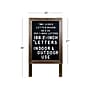 Excello Global Products Changeable Message Indoor/Outdoor Sidewalk Sign, 20" x 36", Black/Wood (EGP-HD-0084)~#|#~0A7B3D1F-3D42-4735-BA2D392555151C19_sc7