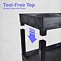 Luxor TUFFY XL 2-Shelf Multi-Purpose Utility Cart, Black (EC11-B)~#|#~0A7D2C8A-8999-4E88-9D6BB975A1031966_sc7