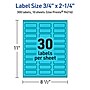 Avery Rectangle Multipurpose Labels, 0.75" x 2.25", Bright Blue, 300/Pack (94216)~#|#~0A7F7A37-C74E-4C0B-A087A45EEBA5ED4D_sc7