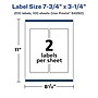 Avery Laser/Inkjet Multipurpose Labels, 3.25" x ", Glossy White, 200/Box (94260)~#|#~0A825BC1-AF52-4274-94AB36BAF2889716_sc7