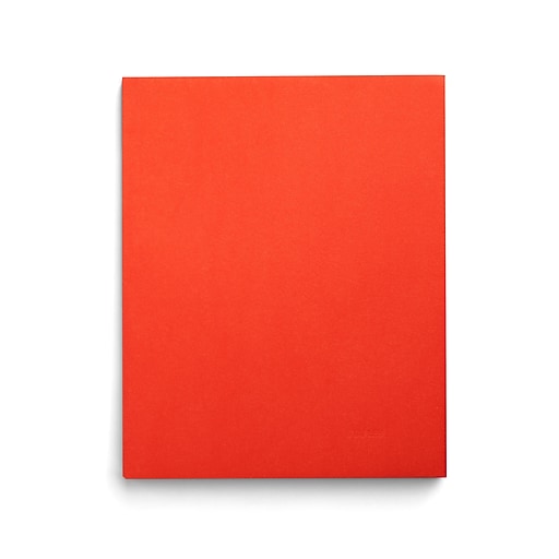Staples Smooth 2Pocket Paper Folder, Orange, 25/Box (50756/27535CC