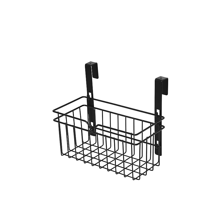 Household Essentials Iron Over-the-Door Basket, Black (1272-1) image 1