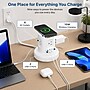 Uncaged Ergonomics USB-C Wireless 6 ft. Retractable Power Strip with 15W Wireless Charger, 4-Outlet, White (WRPS-2-White)~#|#~0A8FDDC1-173E-4B56-8AE29BF005C4EBBB_sc7