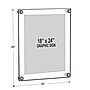 Azar Poster Holder, 18" x 24", Wall Mounted, Black Acrylic (105524-BLK)~#|#~0A901A91-9C95-4B2E-A81A3F927BFDDB93_sc7