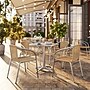 Flash Furniture Lila Indoor-Outdoor 31.5'' Round Table Set with 4 Rattan Chairs, Beige (TLH32RD020BGCH4)~#|#~0A9A33BC-E82C-4AAD-86E5AA7AB1AA6395_sc7