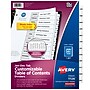 Avery Ready Index Table of Contents Pre-Printed Monthly Paper Divider, 12 Tabs, White (11126)~#|#~0A9C892C-1A70-4369-BC18F05B579A201B_sc7