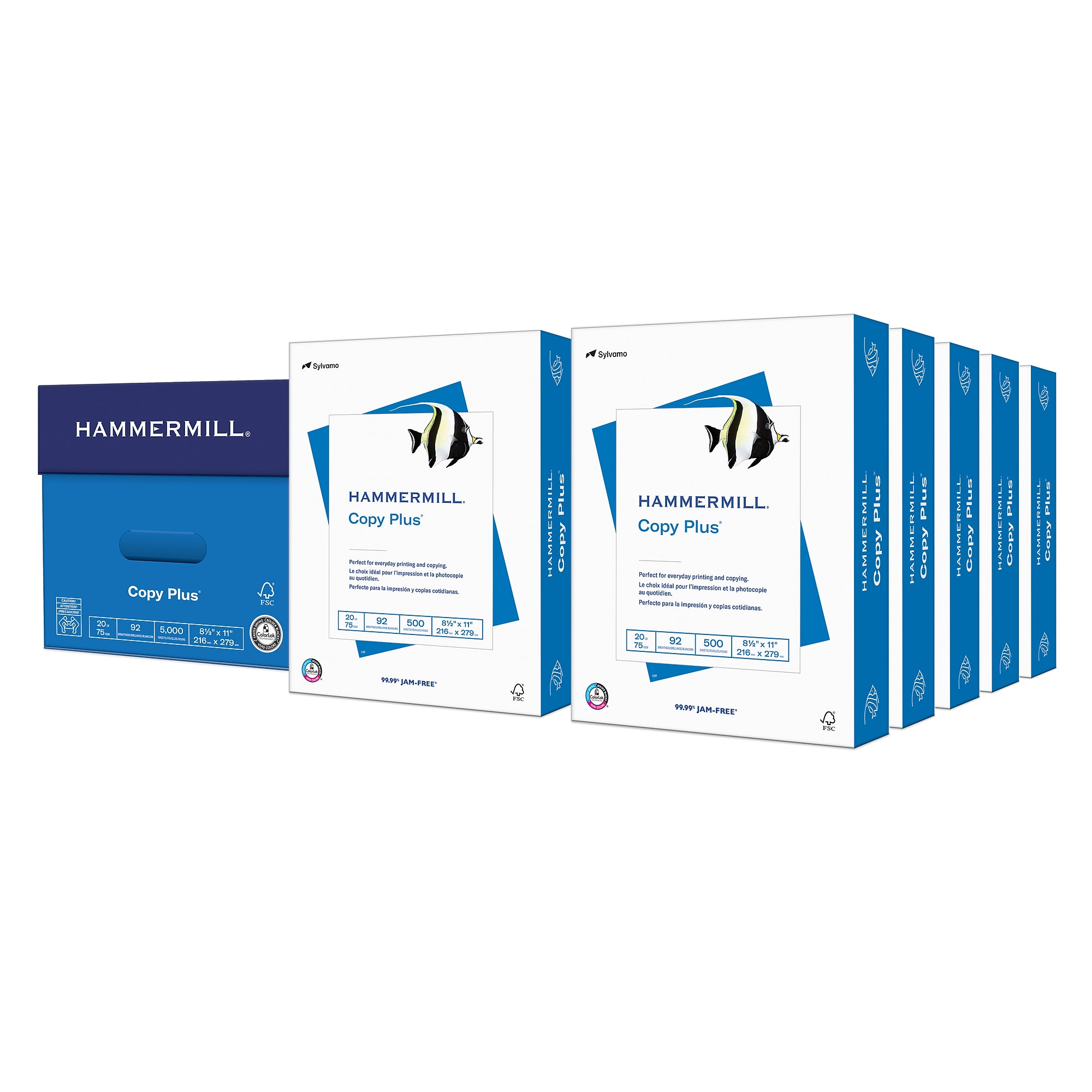 Hammermill Copy Plus 8.5″ x 11″ Copy Paper, 20 lbs., 92 Brightness, 5000 Sheets/Carton (105007) Simolary simolary.com