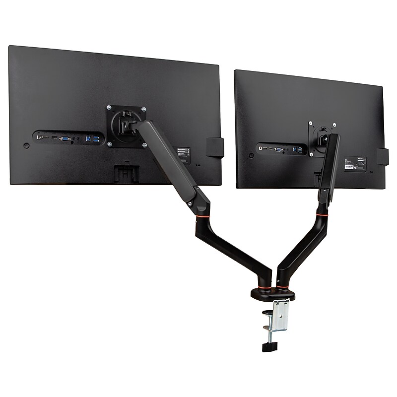 Mind Reader Adjustable Counter-Balance Dual Arm Desk Mount for 13" – 32" Monitors, Black (GARMONDB-BLK) image 1