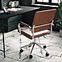 Martha Stewart Piper Faux Leather Swivel Executive Chair, Saddle Brown/Polished Nickel (CH2209212BR)~#|#~0A9F0E84-0652-452B-95D3D2AEB94DEE07_sc7