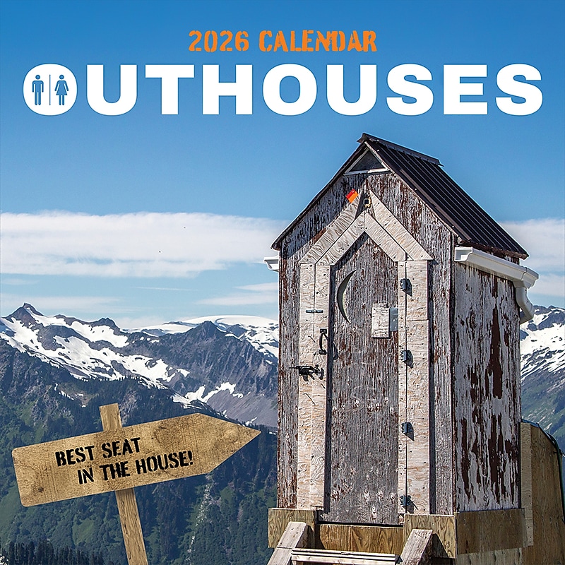 2026 TF Publishing Outhouses 12" x 12" Monthly Wall Calendar (26-1048) image 1