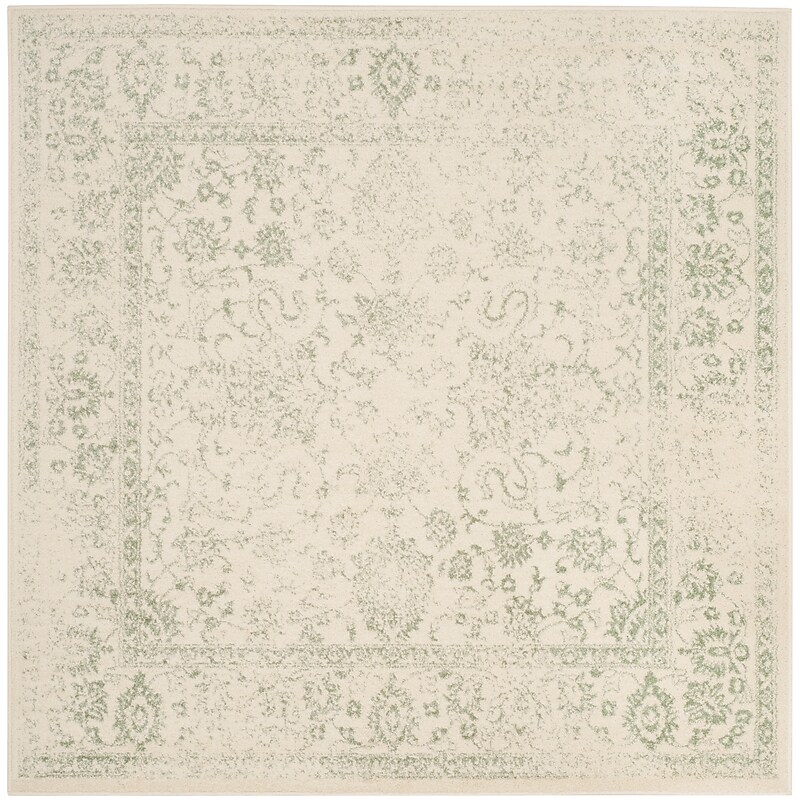 Safavieh Adirondack Collection 10' Square Area Rug, Machine Made, Ivory/Sage (ADR109V-10SQ) image 1