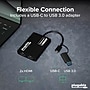 Plugable 4K USB 3.0 & USB-C to DisplayPort and HDMI Dual Monitor Adapter, Male to Female, Black (USBC-6950U)~#|#~0AA5931B-9538-417D-8C3F5BE2D12CFCB0_sc7