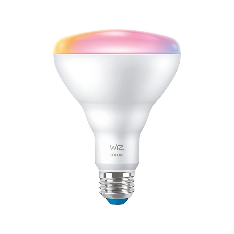 WiZ 65W Equivalent BR30 LED Smart Bulb, White, 2/Pack (603654) image 1