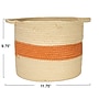 Household Essentials Round Handwoven Paper Rope Basket with Handles, Natural/Terracotta (HE1209)~#|#~0AA896A8-E96E-4DF5-B73E1E3AB6AC2D0E_sc7