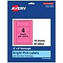 Avery Laser/Inkjet Rectangle Multipurpose Labels, 2" x 6", Bright Pink, 40/Pack (94242)~#|#~0AAB2200-3ABC-4D48-B4940B6A36059D4D_sc7