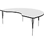 Correll Kidney-Shaped Activity Table, 72" x 48", Height-Adjustable, Frosty White/Black (A4872DE-KID-80)~#|#~0AB4F122-7C69-4587-8CC56C33A5E8598E_sc7