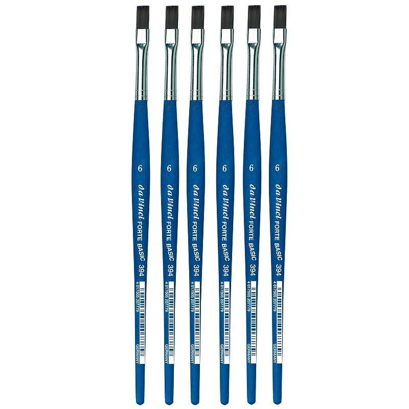 da Vinci FORTE BASIC Acrylic Synthetic Student Flat Brush, 6 /Pack (DVXVA3946-6) image 1