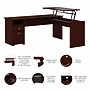 Bush Furniture Cabot 72"W 3 Position L Shaped Sit to Stand Desk, Harvest Cherry (CAB050HVC)~#|#~0ABACD91-5A0C-42AC-81AC99F408AE9D03_sc7