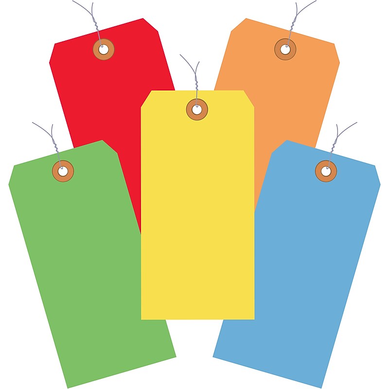 Partners Brand Tags, 4.75 x 2.38, Assorted Colors, 1000/Carton (G20003) image 1