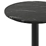 Flash Furniture TopGuard 24" Round Wood Dining Table with Round Base, Black Faux Marble/Black Base (STRD24BMATR18)~#|#~0AC19625-160F-4FB5-B72429B291E1116F_sc7