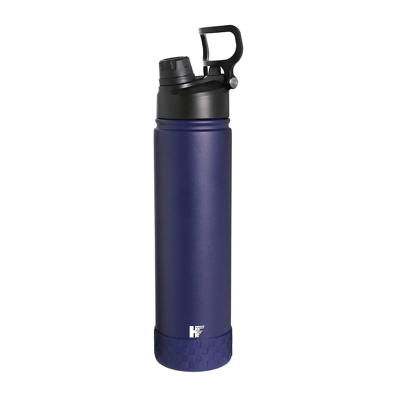 wellness Stainless Steel Water Bottle, 25 oz., Navy (372634) image 1