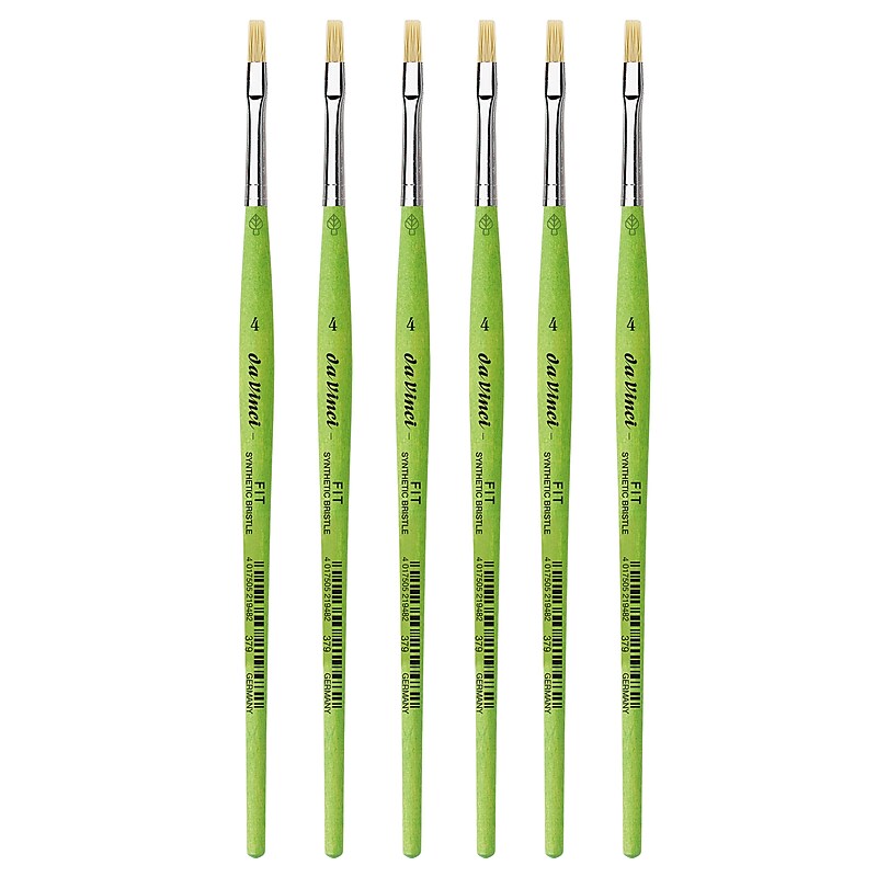 da Vinci FIT Synthetics Oil and Acrylic Synthetic Student Flat Brush, 6 /Pack (DVXVA3794-6) image 1