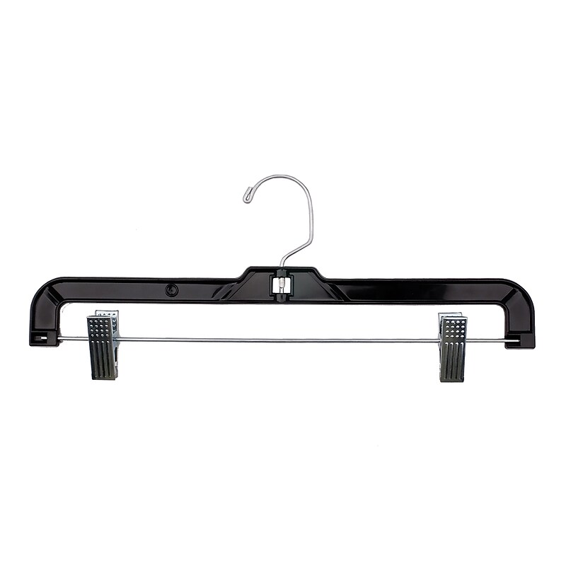 Nahanco 14" Plastic Heavy Weight Skirt/Slack Hanger, Black, 100/Pack (2600RC) image 1