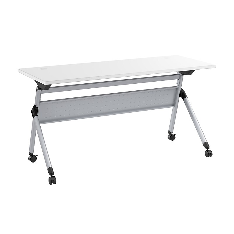 Bush Business Furniture Envision 60"W Foldable Training Room Table, White (NVW160"WHK) image 1