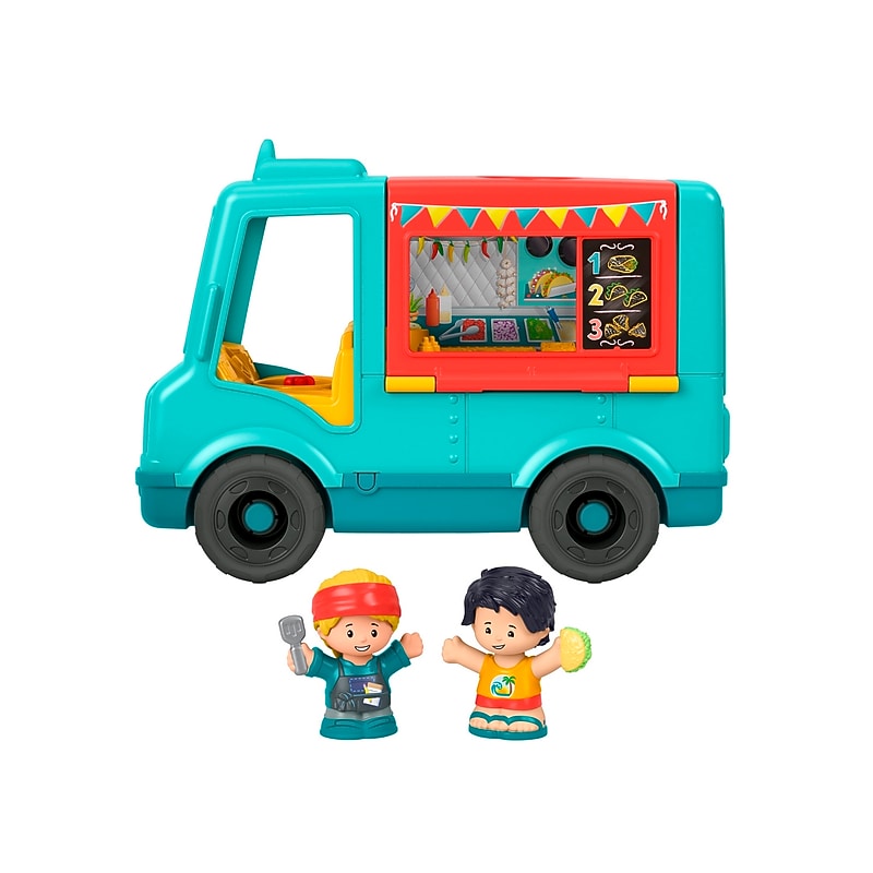 Fisher-Price Little People Serve It Up Food Truck Toy Vehicle Set, Multicolored, 2/Pack (HYC13) image 1