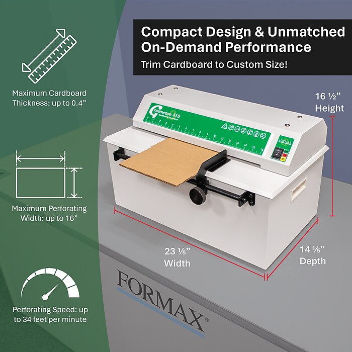 Formax Greenwave 410 Tabletop Cardboard Perforator (GREENWAVE 410
