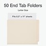 Pendaflex End Tab File Folder, Straight Cut, Letter Size, Manila, 50/Box (1007069)~#|#~0AD319F1-14DA-43AE-9096964C77CD8B96_sc7