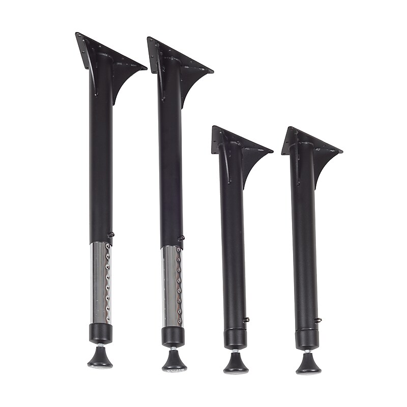 Regency Kee Adjustable Leg, Black and Chrome (Set of 4) (MABP27BK) image 1