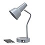 Simple Designs Sleek Essentials LED Desk Lamp, 15.2", with USB Ports, Gray (LD1072-GRY)~#|#~0AD6A7E3-5CC0-4A78-B6F6CEEB7AB9B77A_sc7