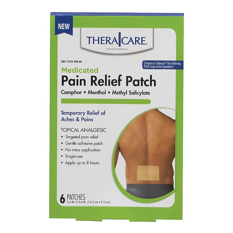 TheraCare Pain Relief Medicated Patch, 6 Patches/Pack (24-90906) image 1