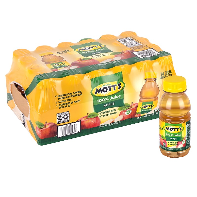 Mott's 100% Original Apple Juice, 8 oz., 24/Pack (220-02660) image 1