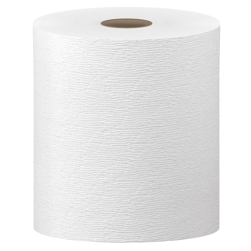 Kleenex Essential Plus+ Recycled Hardwound Paper Towels, 1-ply, 600 ft./Roll, 6 Rolls/Carton (50606) image 1
