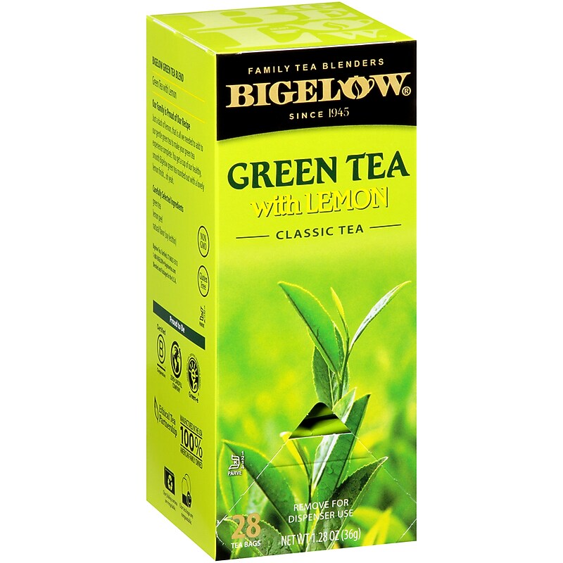 Bigelow Green with Lemon Tea Bags, 28/Box (RCB10346) image 1