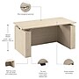 Bush Business Furniture Stratus 60"W Electric Rectangular Adjustable Standing Desk with Modesty Panel, Natural Elm (SUT003NE)~#|#~0AE9DC68-CE77-4798-A21972A3990236B3_sc7