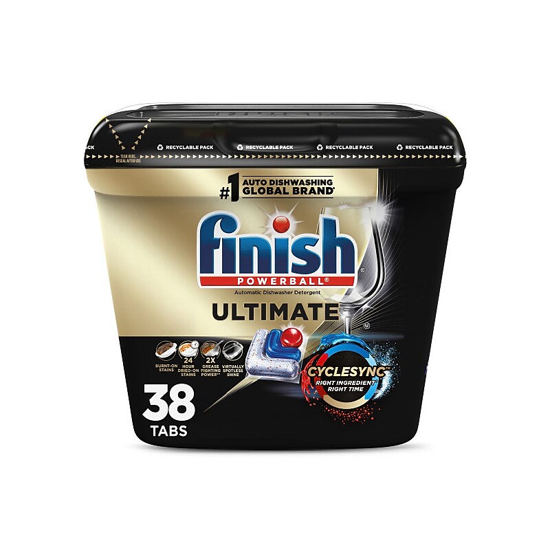 Finish Ultimate Dishwasher Detergent, Unscented, 38 Tablets (51700-99828) image 1