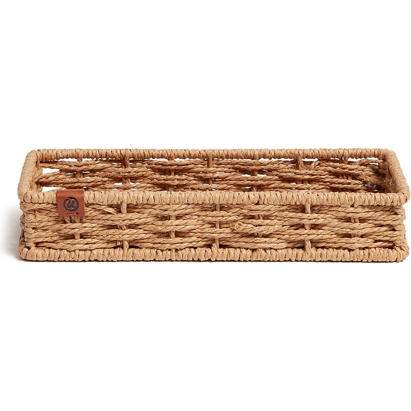 U Brands Handwoven Paper Rope Desk Tray, Brown (6089U01-16) image 1