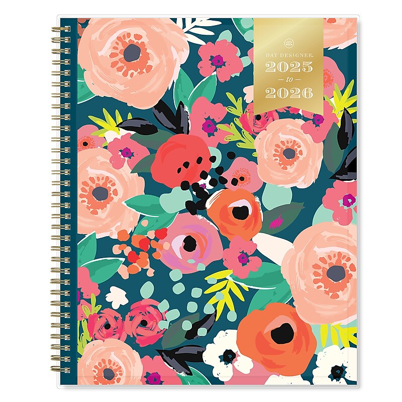 2025-2026 Day Designer for Blue Sky Secret Garden 8.5" x 11" Academic Year Weekly & Monthly Planner, Plastic Cover  (155447) image 1