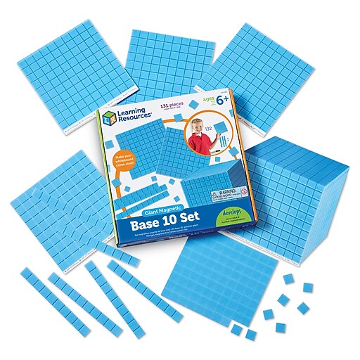Learning Resources Giant Magnetic Base Ten Set, Blue (LER6366