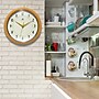 Infinity Instruments Round Retro Saffron Wall Clock, Aluminum, 12" (10940SY-12)~#|#~0AFA8CFE-C7D9-40F1-8272F1AA65D29F49_sc7