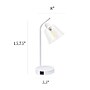 Simple Designs Sleek Essentials LED Desk Lamp, 15.75", with USB Ports, White (LD1074-WHT)~#|#~0AFCFD53-E8AB-4FA3-83F9ABBBA024469E_sc7