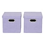 Household Essentials Medium Stackable Folding Fabric Storage Bin, 11" x 11.4"x 11.4", 24.75 Qt., Purple, 2/Pack (814-1)~#|#~0B02A7DA-E217-4A14-83EF4ADDECFDD78E_sc7