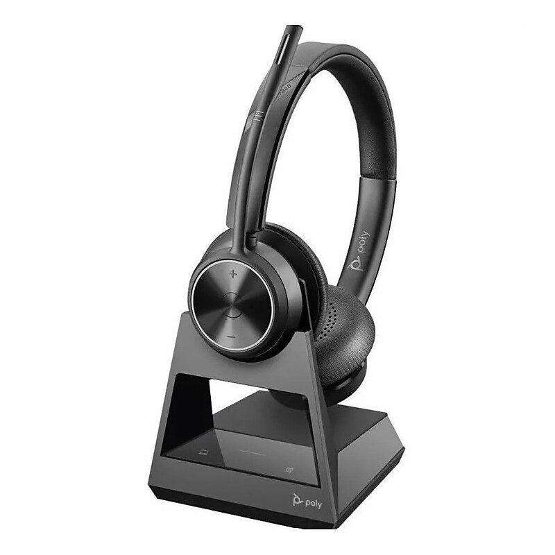 Poly Savi 7300 Office Wireless Noise Canceling Stereo Phone & Computer On-Ear Headset, MT Certified (7E2L1AA#ABA) image 1