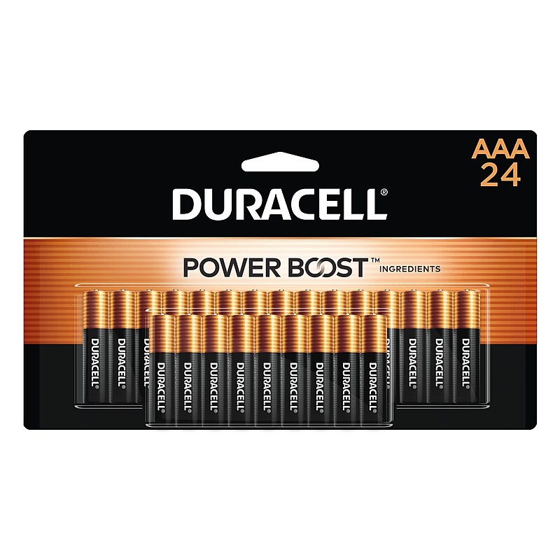 Duracell Coppertop AAA Alkaline Battery, 24/Pack (MN2400B24Z001) image 1
