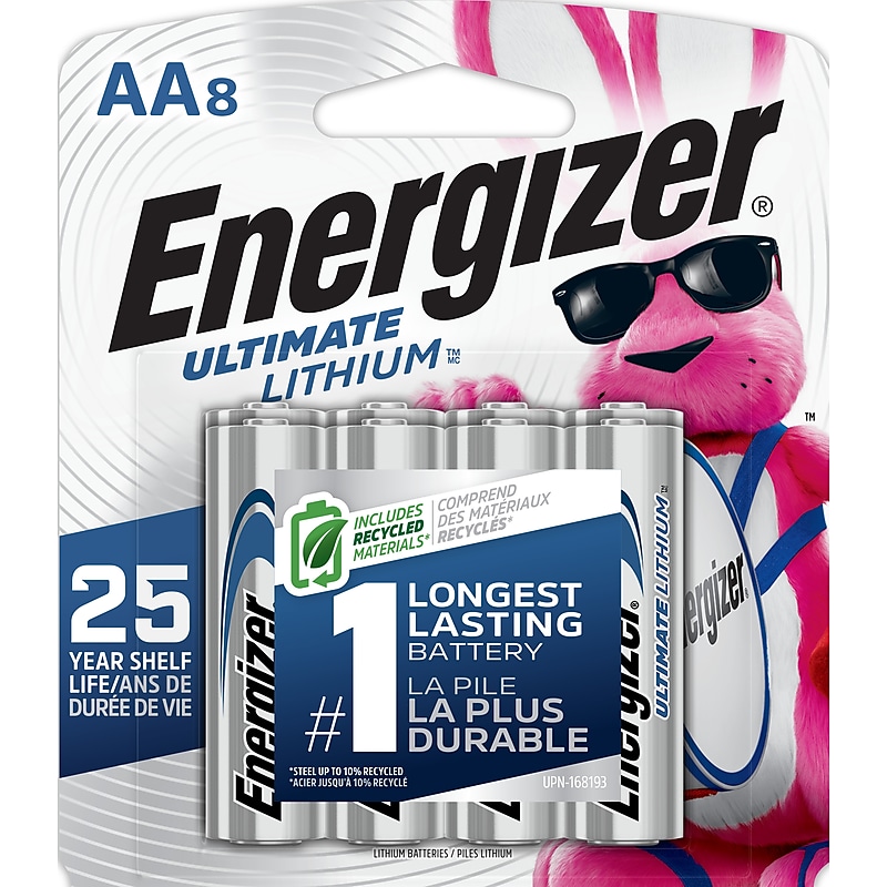 Energizer Ultimate Lithium AA Batteries, 8/Pack (L91SBP-8) image 1